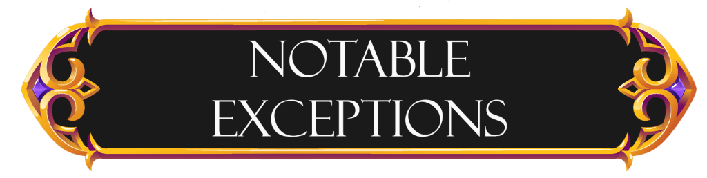 Section: Notable Exceptions